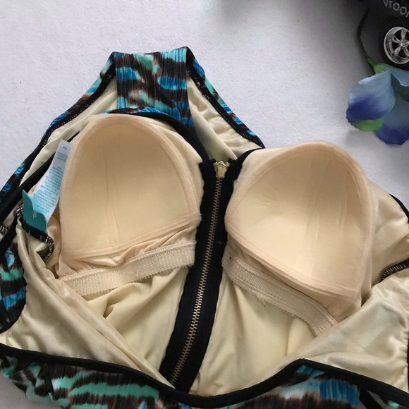 Coastal Blue NWOT One Piece Swim Suit Women M - Picture 9 of 14